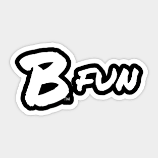 B Fun, white Sticker